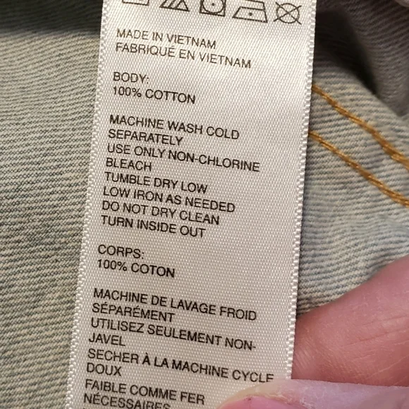 BDG Urban Outfitters Light Blue Jean Jacket Size SP, "Let It Grow" - Picture 11 of 12